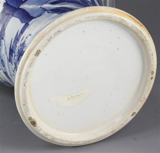 A large Chinese blue and white baluster vase, PLEASE NOTE 19TH CENTURY, height 43.5cm